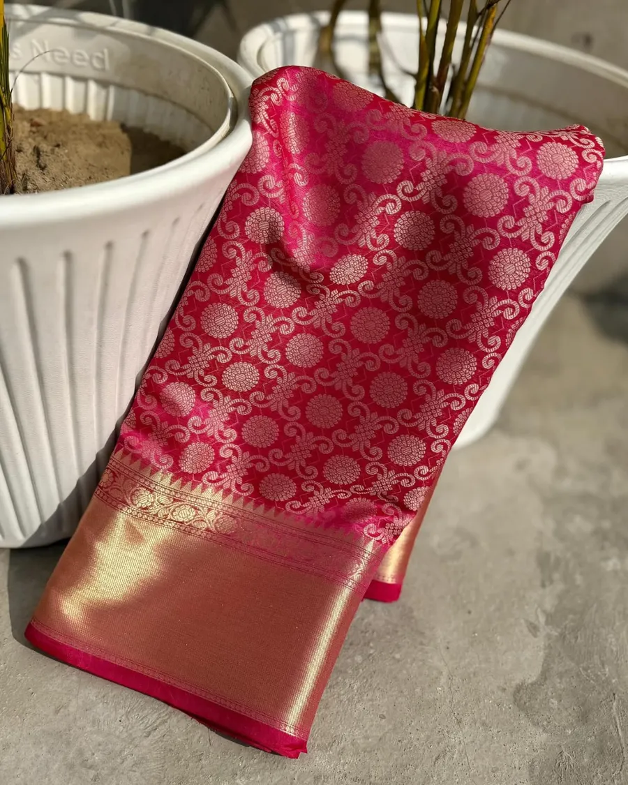 Banarasi Semi Kanchipuram Zari Tissue Viskat Saree
